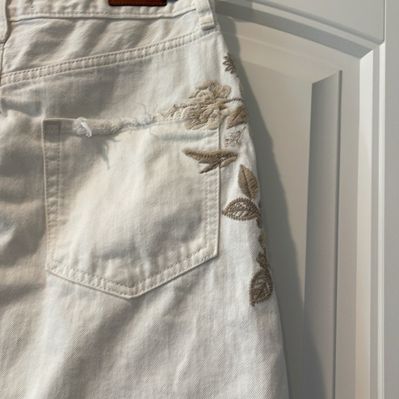 Abercrombie & Fitch‎ Zoe Vintage A-Line White Floral Embroidered Skirt 26 2R - Picture 8 of 10